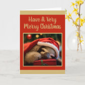 Schlaf Sloth Tragen Weihnachtsfeiertag Karte (Gelbe Blume)