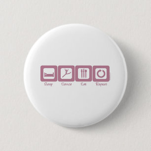 Schlaf-Tanz essen Wiederholung Button