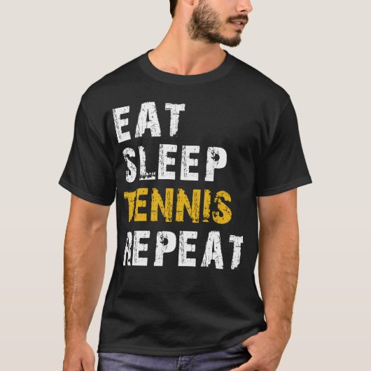 Schlaf-Tennis essen T-Shirt (Vorderseite)
