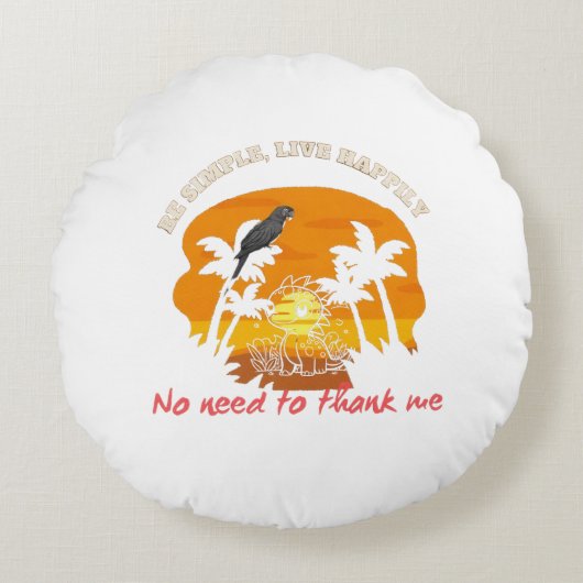 Schlaf und Erholung Rundes Kissen (Vorderseite)