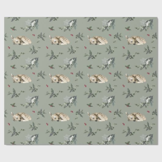 Schlaf- und Winterflora Geschenkpapier (Flach)