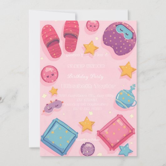 Schlaf unter Party-Einladung Einladung (Vorderseite)