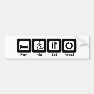 Schlaf-Wanderung essen Wiederholung Autoaufkleber