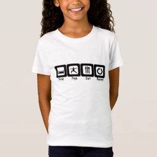 Schlaf-Yoga isst Wiederholung T-Shirt