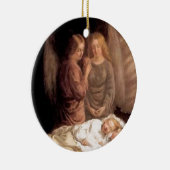 Schlaf - zwei Schutzengel und Kinder Keramik Ornament (Rechts)