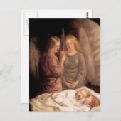 Schlaf - Zwei Schutzengel und Kinder Postkarte (Vorne/Hinten)