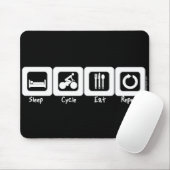 Schlaf-Zyklus essen Wiederholung Mousepad (Mit Mouse)