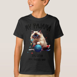 Schlafanzug-Ragdoll-Katze Perfekt für Katzenliebha T-Shirt