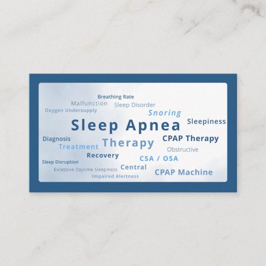 Schlafapnoe Capp Maschinentherapie CSA OSA Visitenkarte (Vorderseite)
