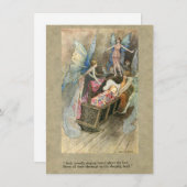 Schlafbaby mit Feen für Babydusche Einladung (Vorne/Hinten)