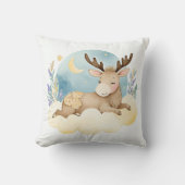 Schlafbaby Moose Boho Name Kinderzimmer Kissen (Vorderseite)