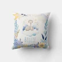 Schlafbaby Ostrich Boho Name Kinderzimmer Kissen