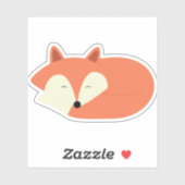 Schlafbaby Red Fox Aufkleber (Blatt)