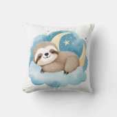 SchlafBaby Sloth Boho Name Kinderzimmer Kissen (Vorderseite)