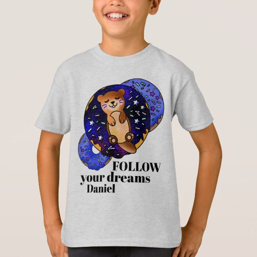 Schlafbabyotter für kosmischen Star Donut T-Shirt (Vorderseite)
