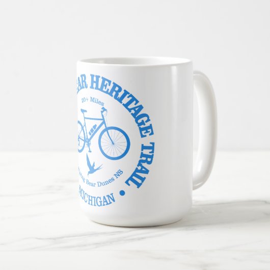 Schlafbär HT (Fahrradfahren) Kaffeetasse (VorderseiteRechts)