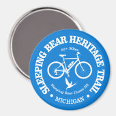 Schlafbär HT (Fahrradfahren) Magnet (Vorderseite/Rückseite)