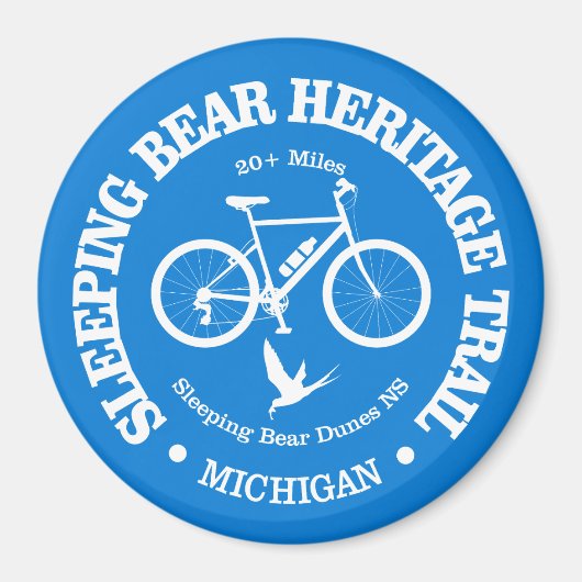 Schlafbär HT (Fahrradfahren) Magnet (Vorne)