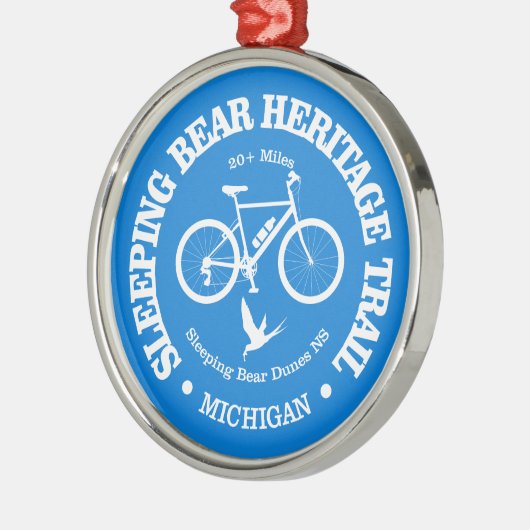 Schlafbär HT (Fahrradfahren) Ornament Aus Metall (Links)