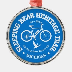 Schlafbär HT (Fahrradfahren) Ornament Aus Metall