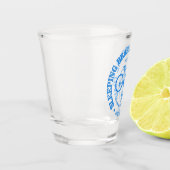 Schlafbär HT (Fahrradfahren) Schnapsglas (Links)