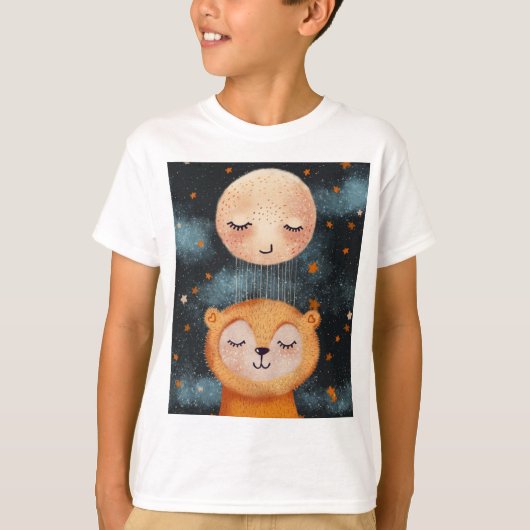 Schlafbär im Friedlichen Traum T-Shirt (Vorderseite)