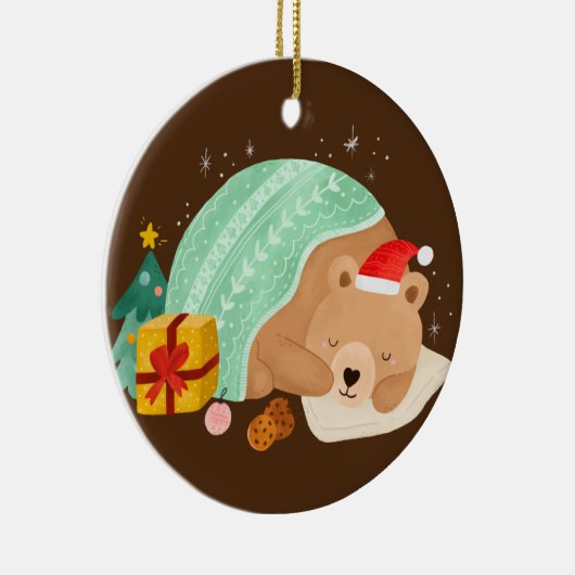 Schlafbär Keramik Ornament (Rechts)