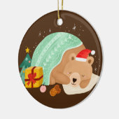 Schlafbär Keramik Ornament (Links)