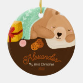 Schlafbär Keramik Ornament (Hinten)