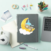 Schlafbär, kleiner Bär, Bär auf dem Mond Aufkleber (iPad Hülle)