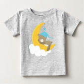 Schlafbär, kleiner Bär, Bär auf dem Mond Baby T-shirt (Vorderseite)