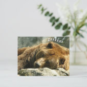 Schlafbär Postkarte (Stehend Vorderseite)