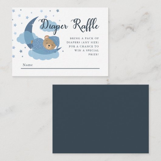 Schlafbär über dem Mondschlacker Begleitkarte (Vorne/Hinten)