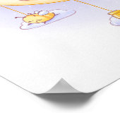 Schlafbären und Bienen Niedlicher Cartoon Kunst Poster (Ecke)