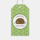 Schlafbärendusche Woodland Geschenkanhänger (Vorderseite)