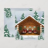 Schlafbärenfamilie Gemütliche Winternotecard (Vorne/Hinten)