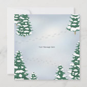 Schlafbärenfamilie Gemütliche Winternotecard (Rückseite)