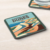 Schlafbear Dunes Michigan Getränkeuntersetzer (Linke Seite)