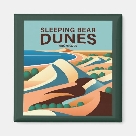 Schlafbear Dunes Michigan Magnet (Vorne)