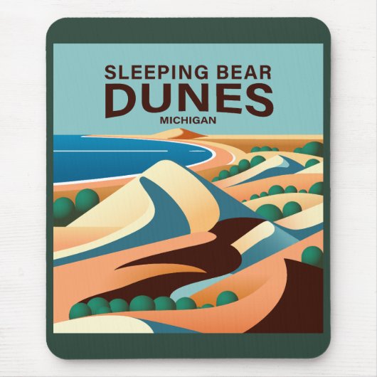 Schlafbear Dunes Michigan Mousepad (Vorne)