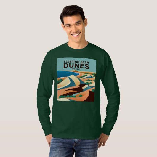 Schlafbear Dunes Michigan T-Shirt (Vorne ganz)