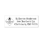 Schlafbedingte Mutteradresse Permastempel (Design)