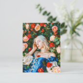 Schlafbehagen unter Rose Postkarte (Stehend Vorderseite)