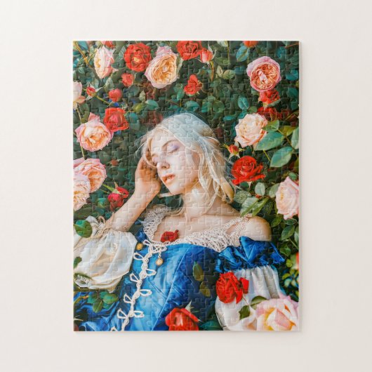 Schlafbehagen unter Rose Puzzle (Vertikal)