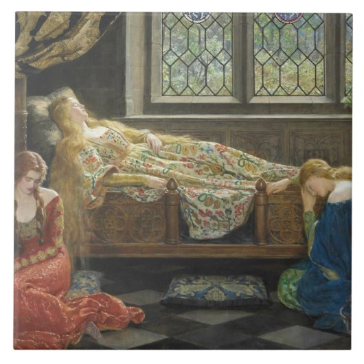 Schlafbehagen (von John Collier) Fliese (Vorderseite)