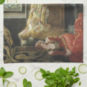 Schlafbehagen (von John Collier) Geschirrtuch (Gefaltet)