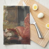 Schlafbehagen (von John Collier) Geschirrtuch (Viertel Falte)