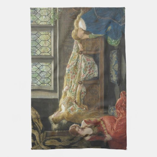 Schlafbehagen (von John Collier) Geschirrtuch (Vertikal)