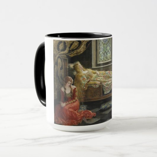 Schlafbehagen (von John Collier) Tasse (Vorderseite Links)