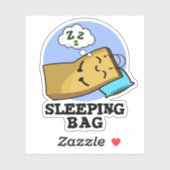 Schlafbeutel Funny Paper Bag Puff Aufkleber (Blatt)